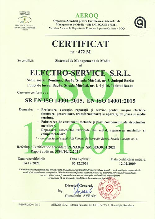Certificare ISO 14001
