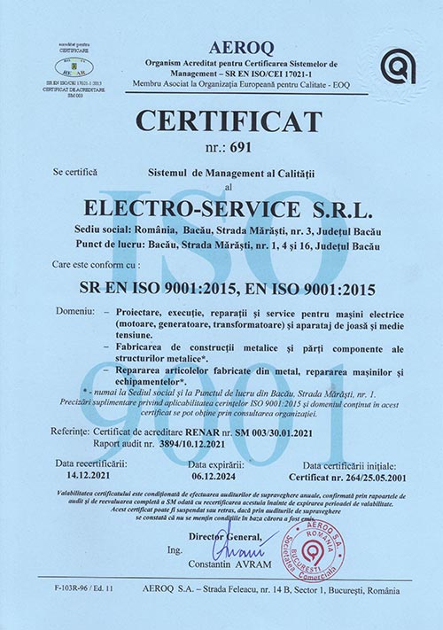 Certificare ISO 9001